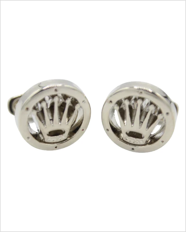 Silver Crown Cufflinks For Men