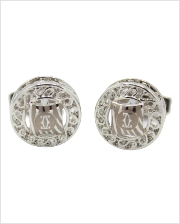 Silver Colored Cufflinks For Men