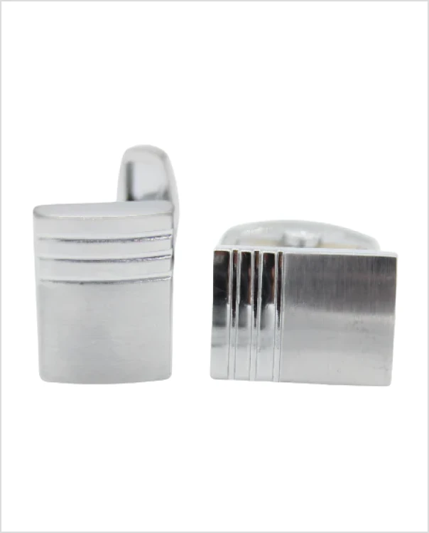 Silver Colored Cufflinks For Men