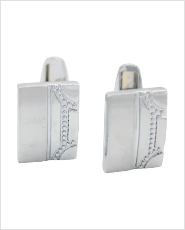 Silver Colored Cufflinks For Men