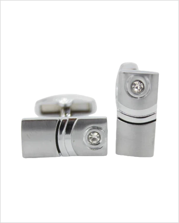 Silver Colored Cufflinks For Men