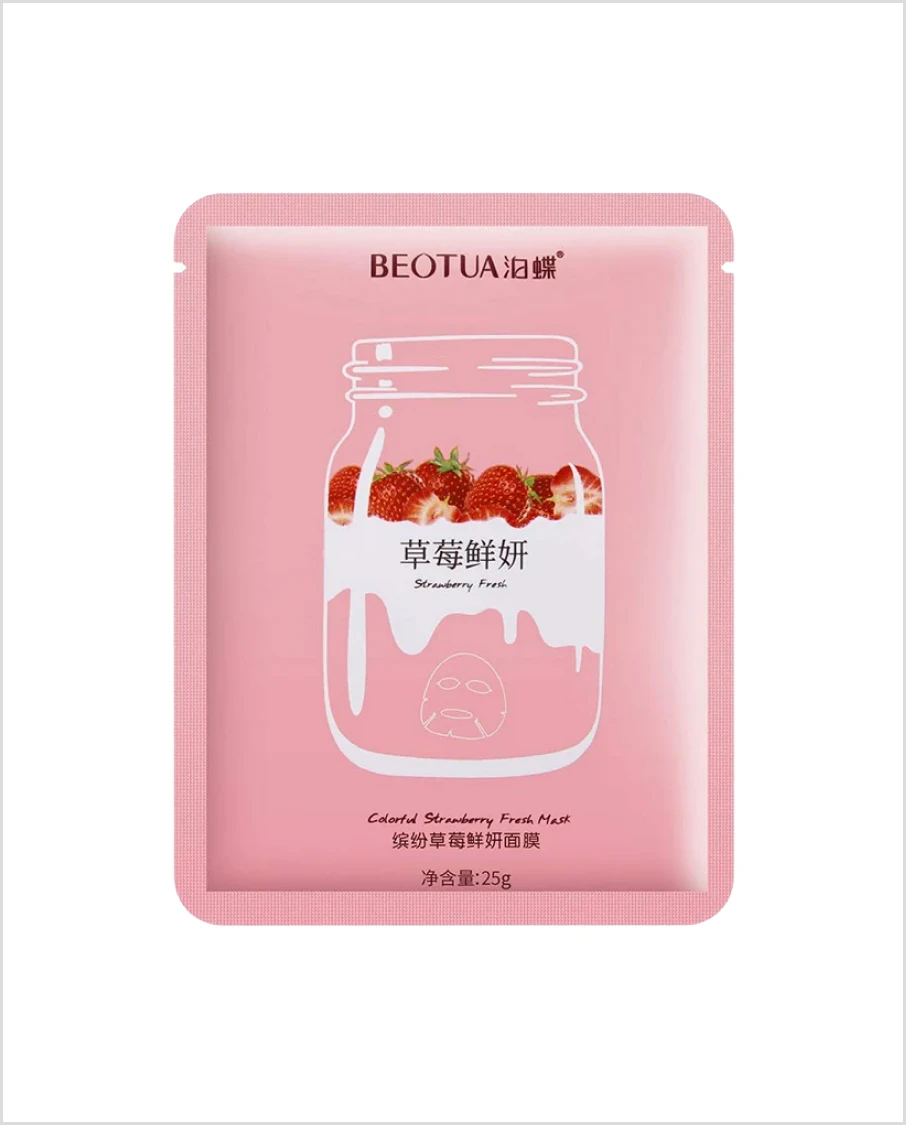 Bioaqua Beotua Natural Fruit Extracts Face Sheet Mask Strawberry