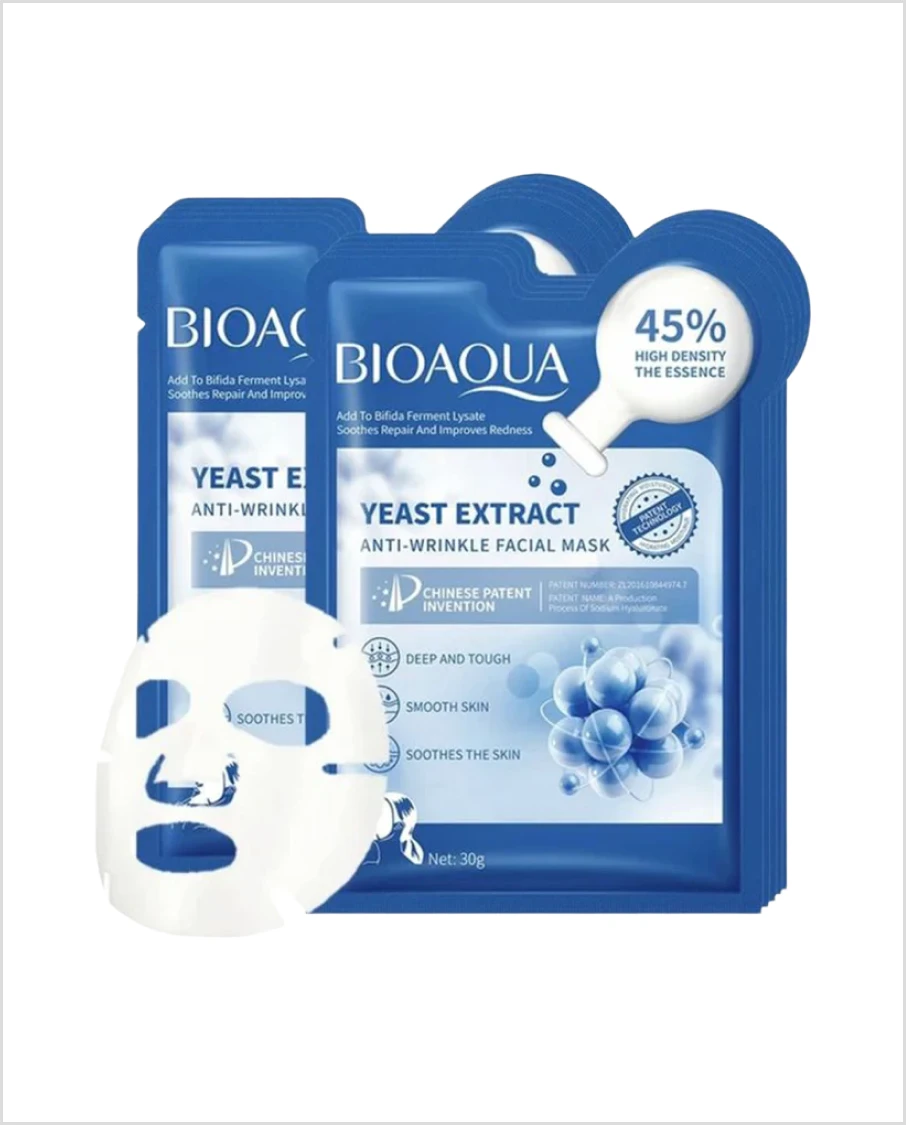 BIOAQUA Yeast Extract Anti-Wrinkle Facial Sheet Mask