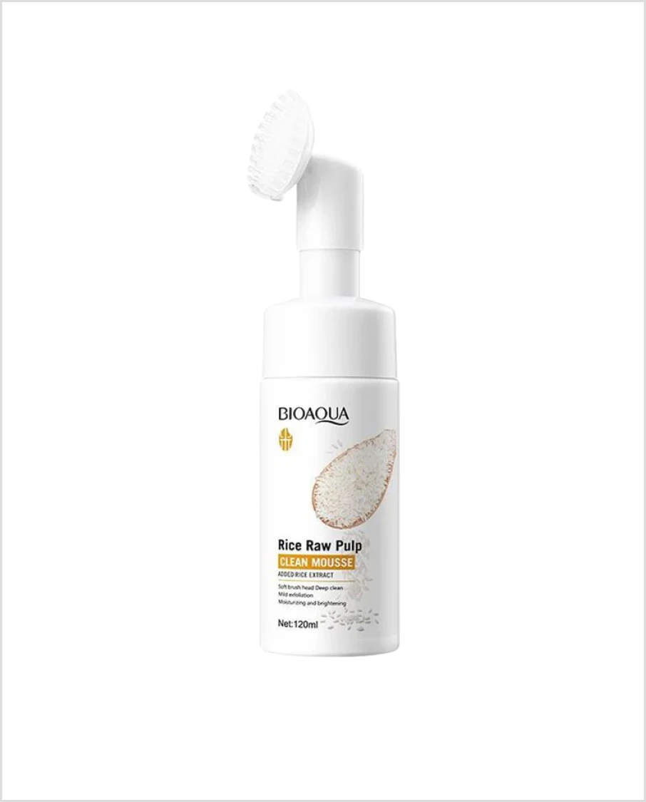 Bioaqua rice raw Pulp Face Wash Cleanser Deep Cleaning & Hydrating Facial Cleansers 120ml