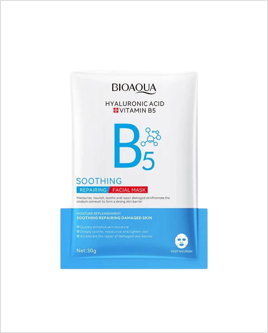 Bioaqua Vitamin B5 Hyaluronic Acid Soothing Repairing Facial Sheet Mask
