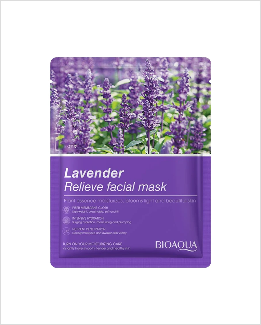 Bioaqua Lavender Relieve Face Sheet Mask