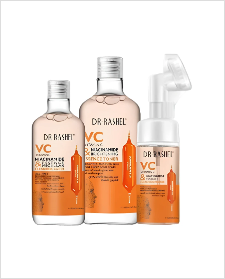 Dr Rashel 3 PC Set Vitamin C & Niacinamide Brightening Skin Care Cleansing Series