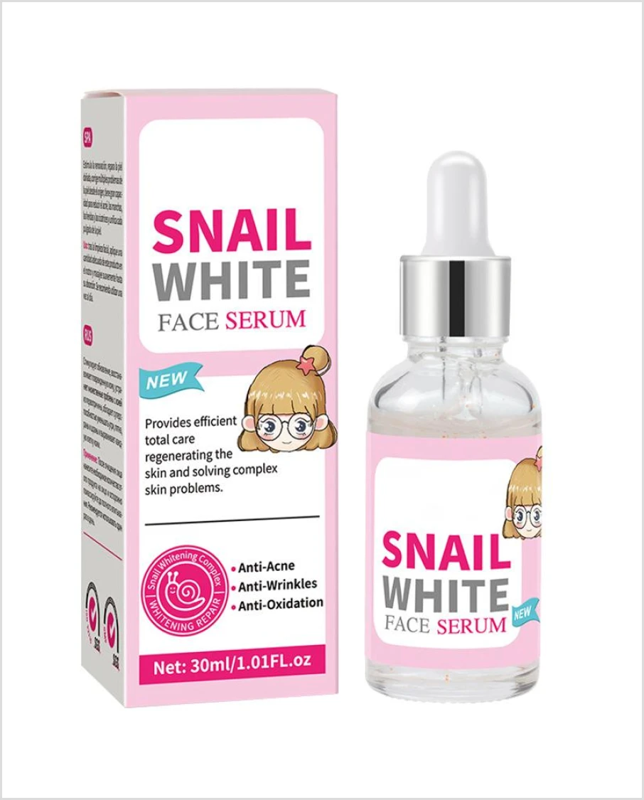 SNAIL WHITE FACE SERUM MOISTURIZING ANTI-WRINKLE ANTI-AGING WHITENING ESSENCE FACE SERUM 30ML