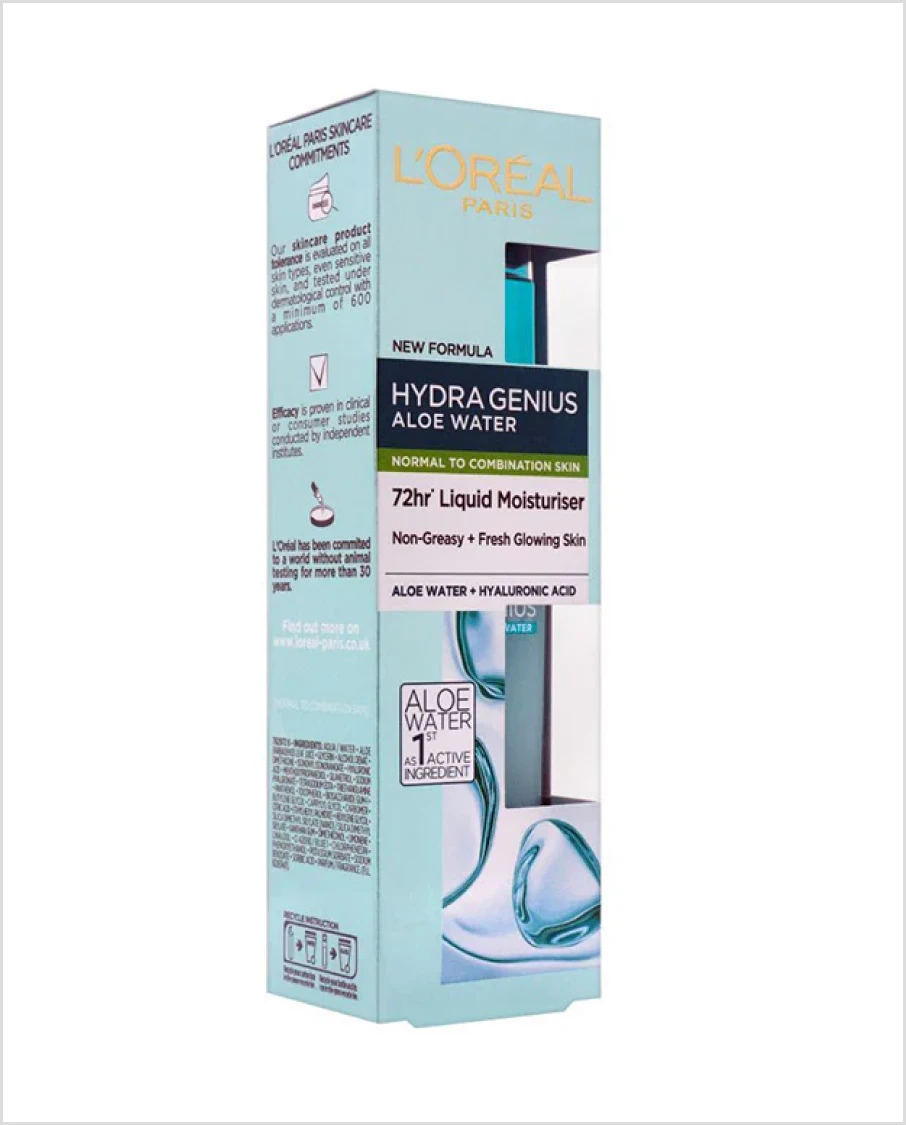 L’Oreal Paris Hydra Genius Aloe Water, Normal To Combination Skin, 70ml
