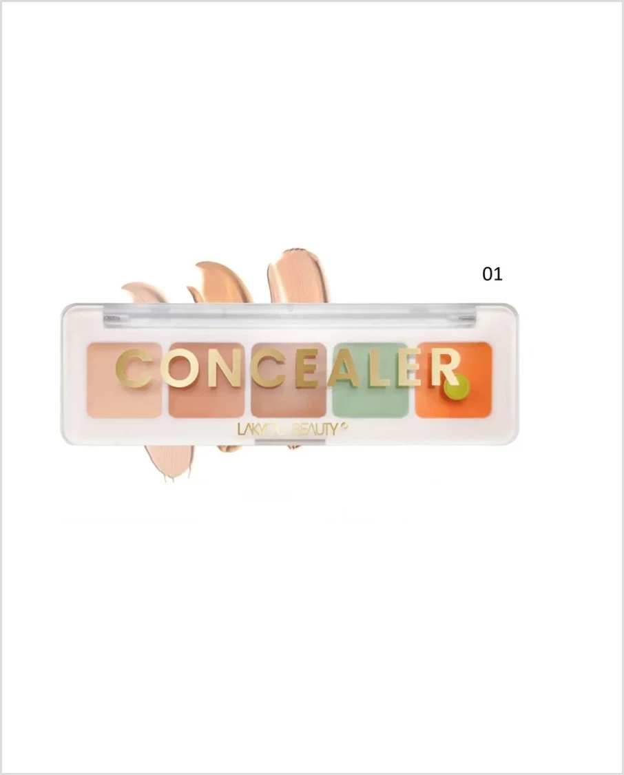 Sale Premium Quality 5 IN ONE Base Concealer Palette Shade Concealer (Multicolour - 01)