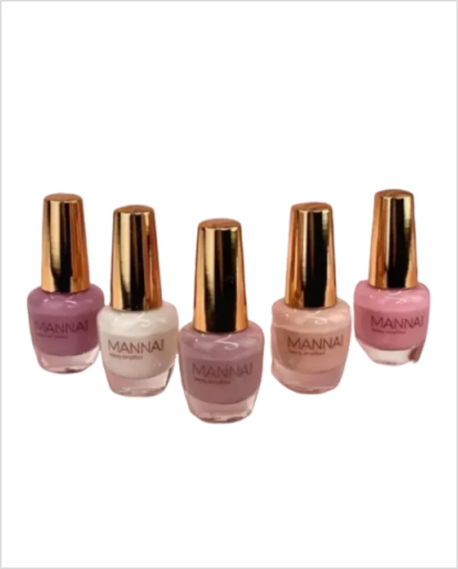 Mannakadar 5pc nail polish set imported
