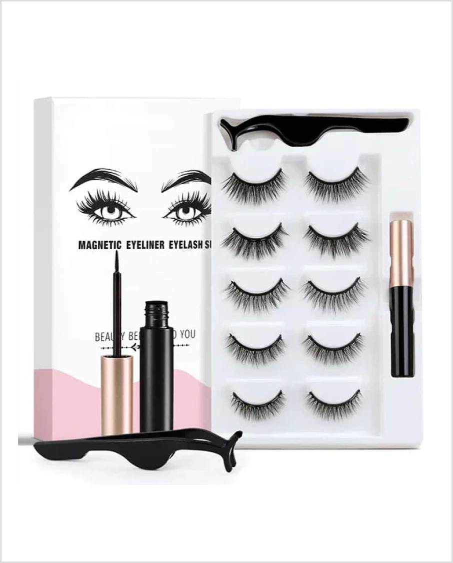 Full strip magnetic eyeliner eyelashes set fresh stock